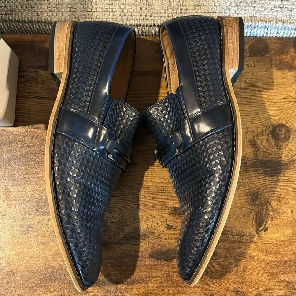 Gino Vitale Navy Loafers size 13